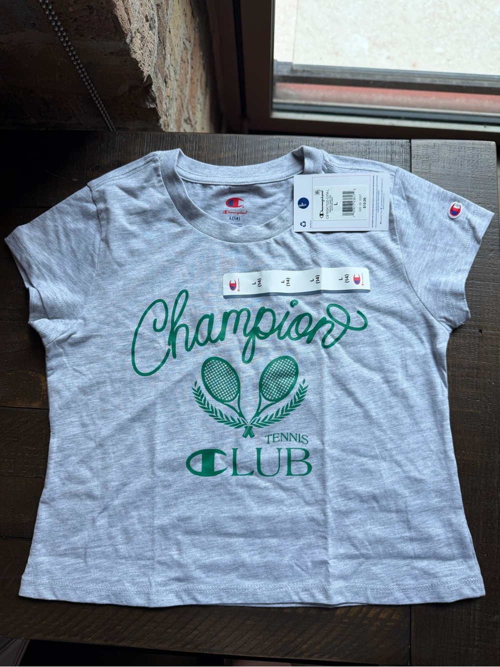 NWT Champion Tennis Club baby T-Shirt girls youth L